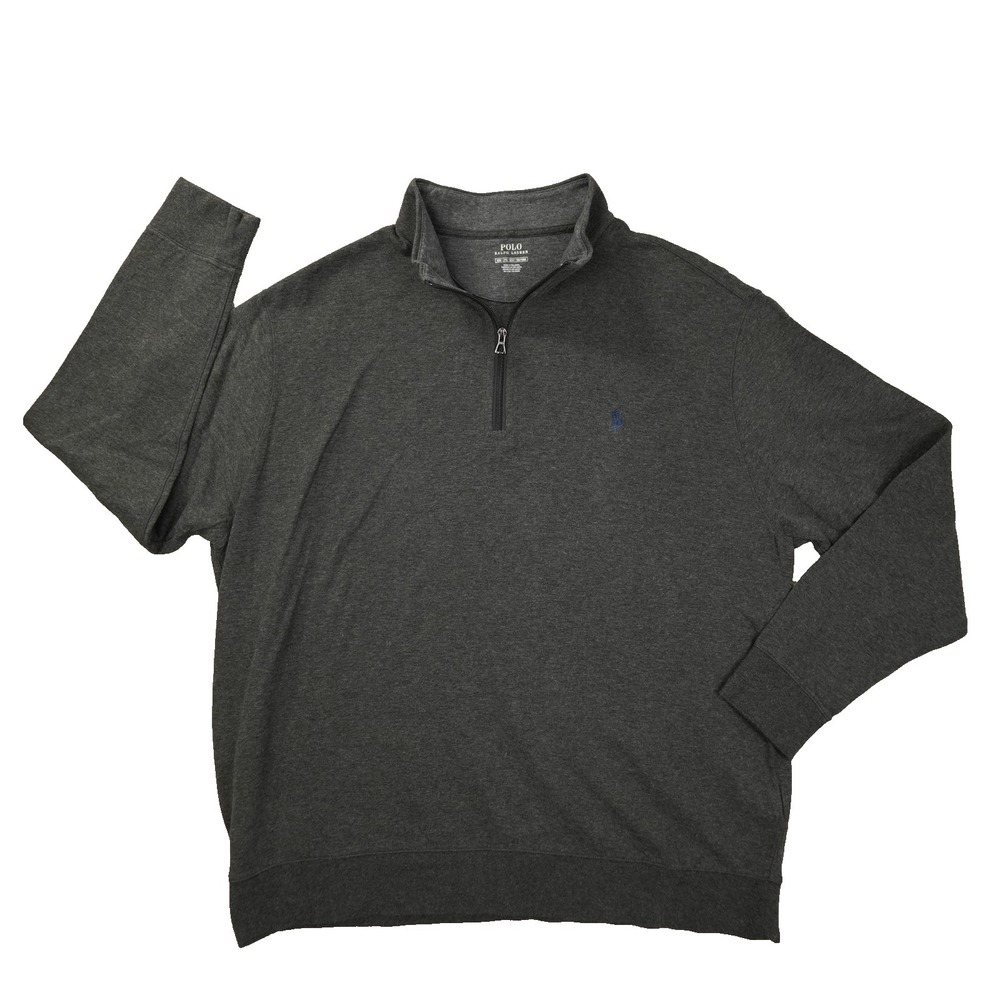 Polo Ralph Lauren Quarter Zip Pullover Men's 2XB Grey Golf Preppy Performance